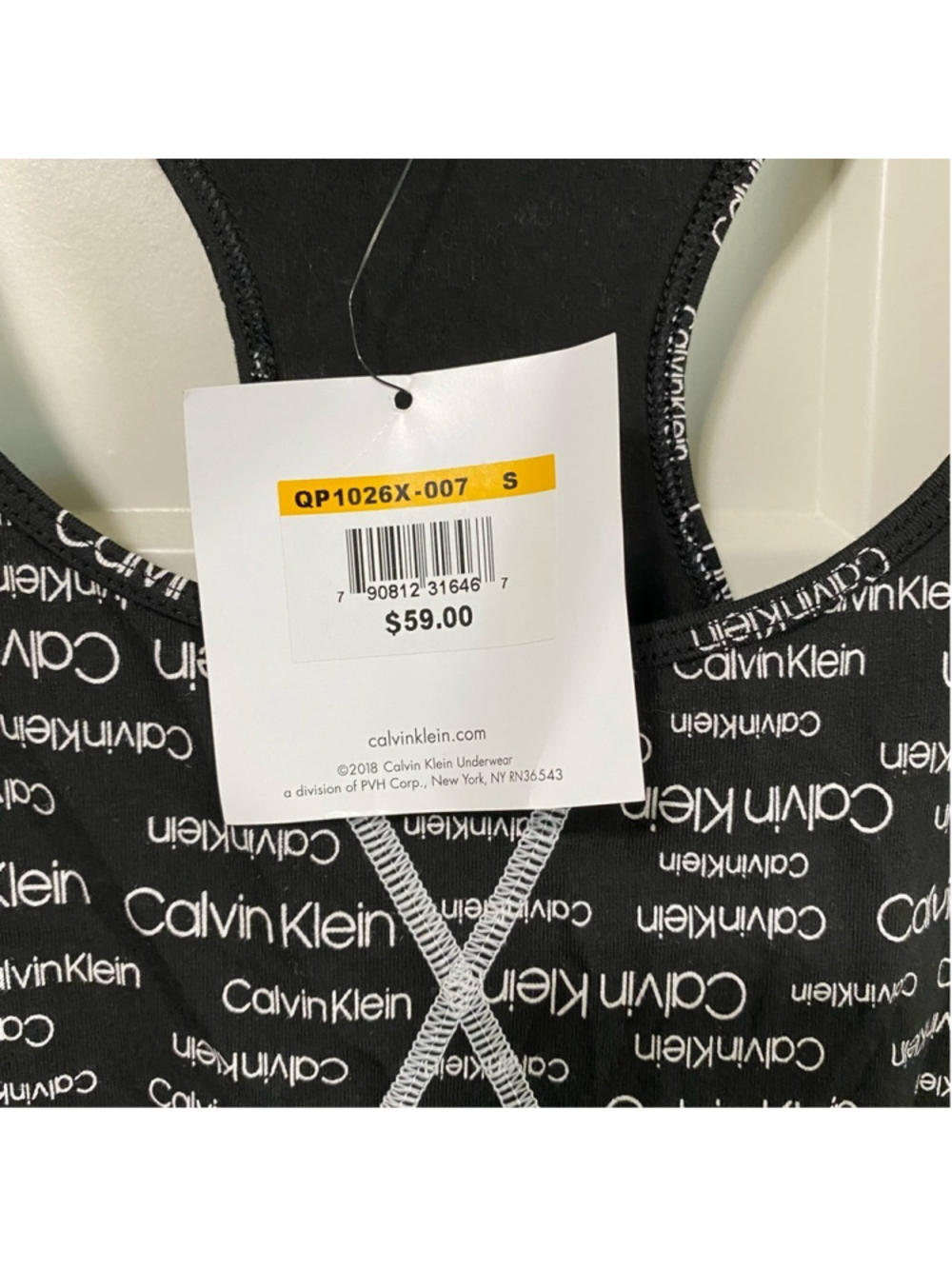 Calvin Klein sleepwear tank top black white size small NWT - Picture 4 of 8